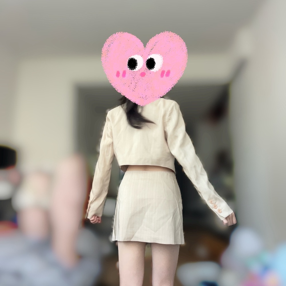 WConcept (Korean designer website) Skirt and Cropped Blazer Set- Fits US S